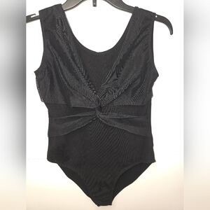 Black Leotard With Front Design